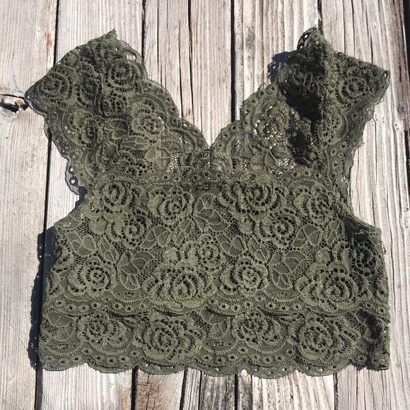 lace bralette with off shoulder top